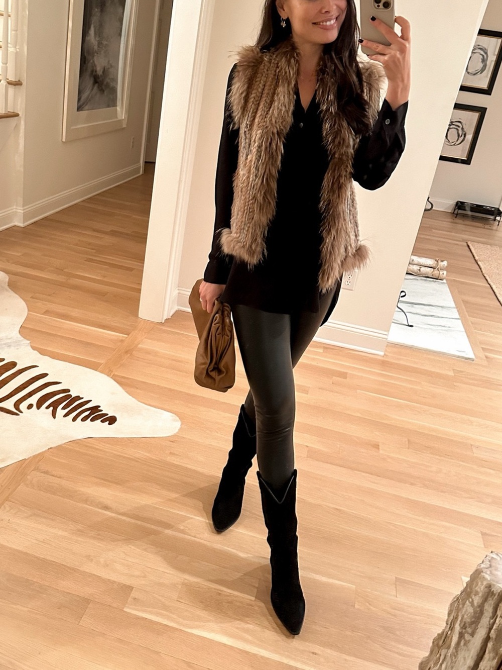 Fur Brown Vest - Women Accessories